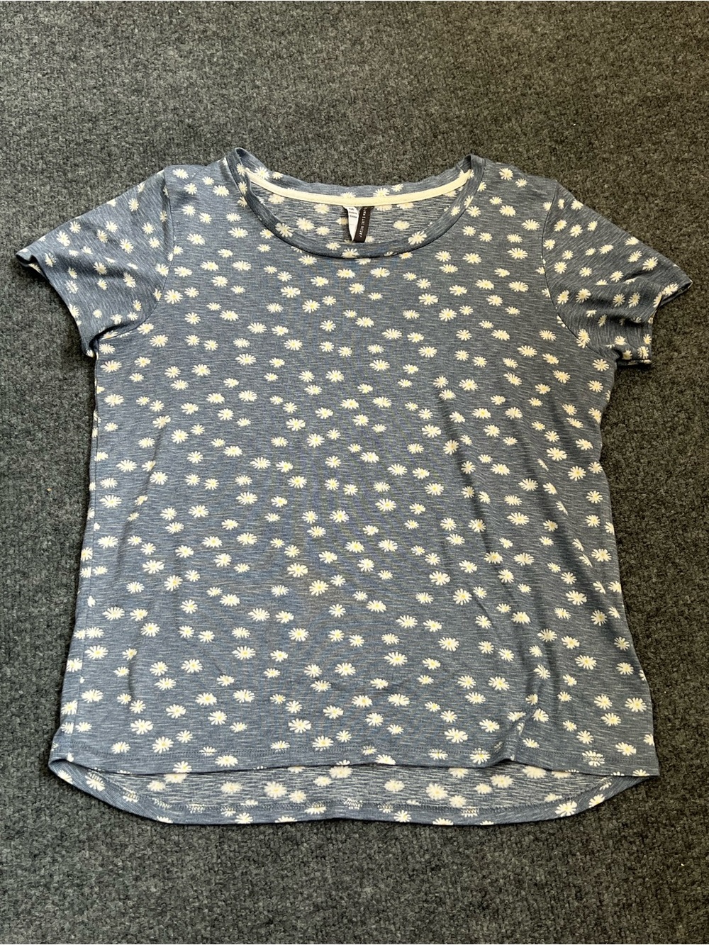 Jaclyn Intimates Blue Floral Shirt, Medium